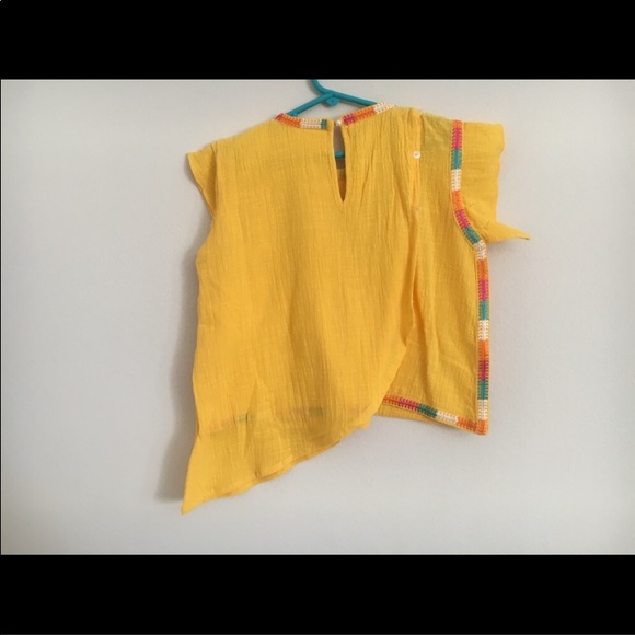 Yellow embroidered top - Picture 5 of 8